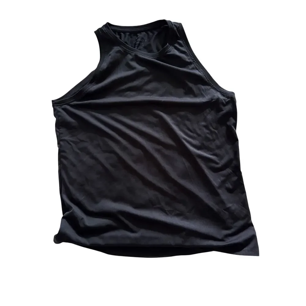 The Nike Tee Black DRI-FIT Women's Size Large Tank Top Work-Out Wear Shirt